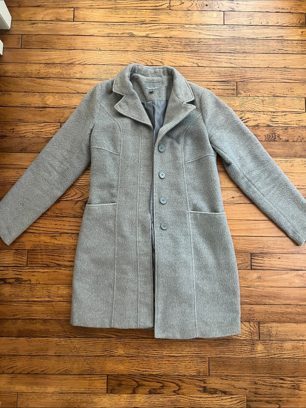 Tinley Road Light Gray Women's Wool-Blend Pea Coat